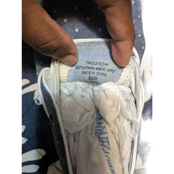 Tommy Hilfiger Sneaker Twlilette2-M polka dot Slip on 8.5 Blue White - Picture 9 of 11